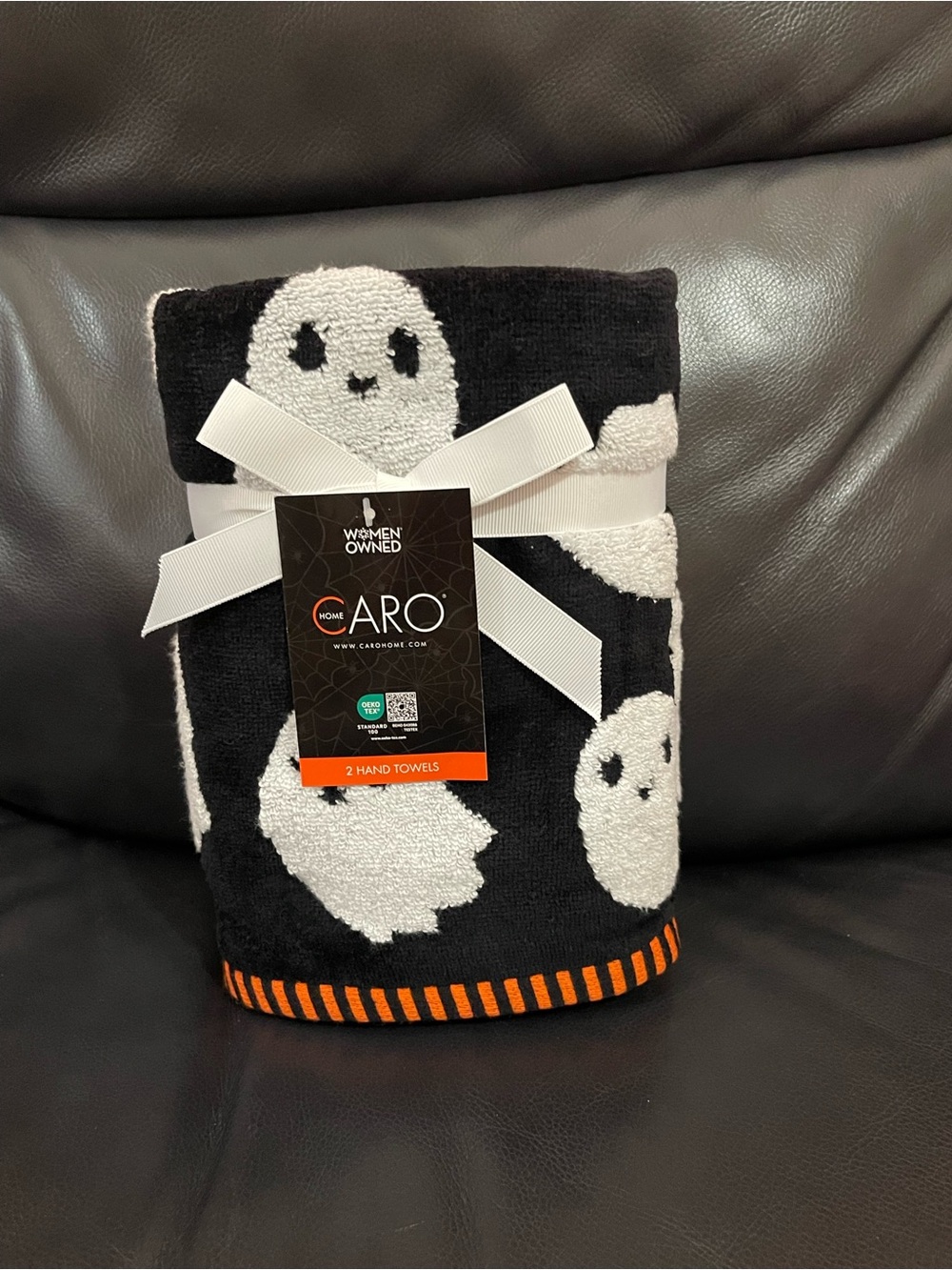 CARO HOME Halloween Ghost Hand Towels, Set of 2